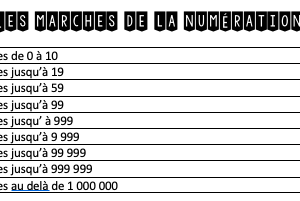 Ceintures compétences numération – ULIS